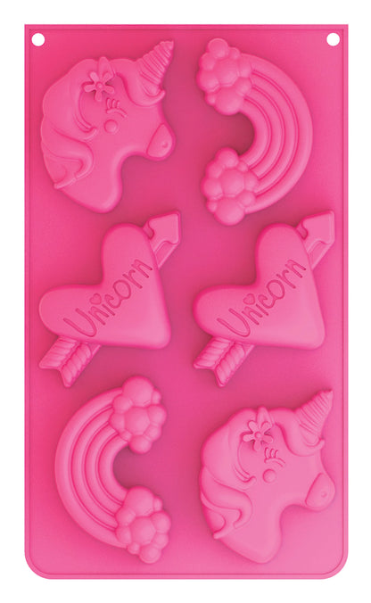 MOULE DE CUISSON EN SILICONE EN FORME DE LICORNE, 6 PIÈCES
