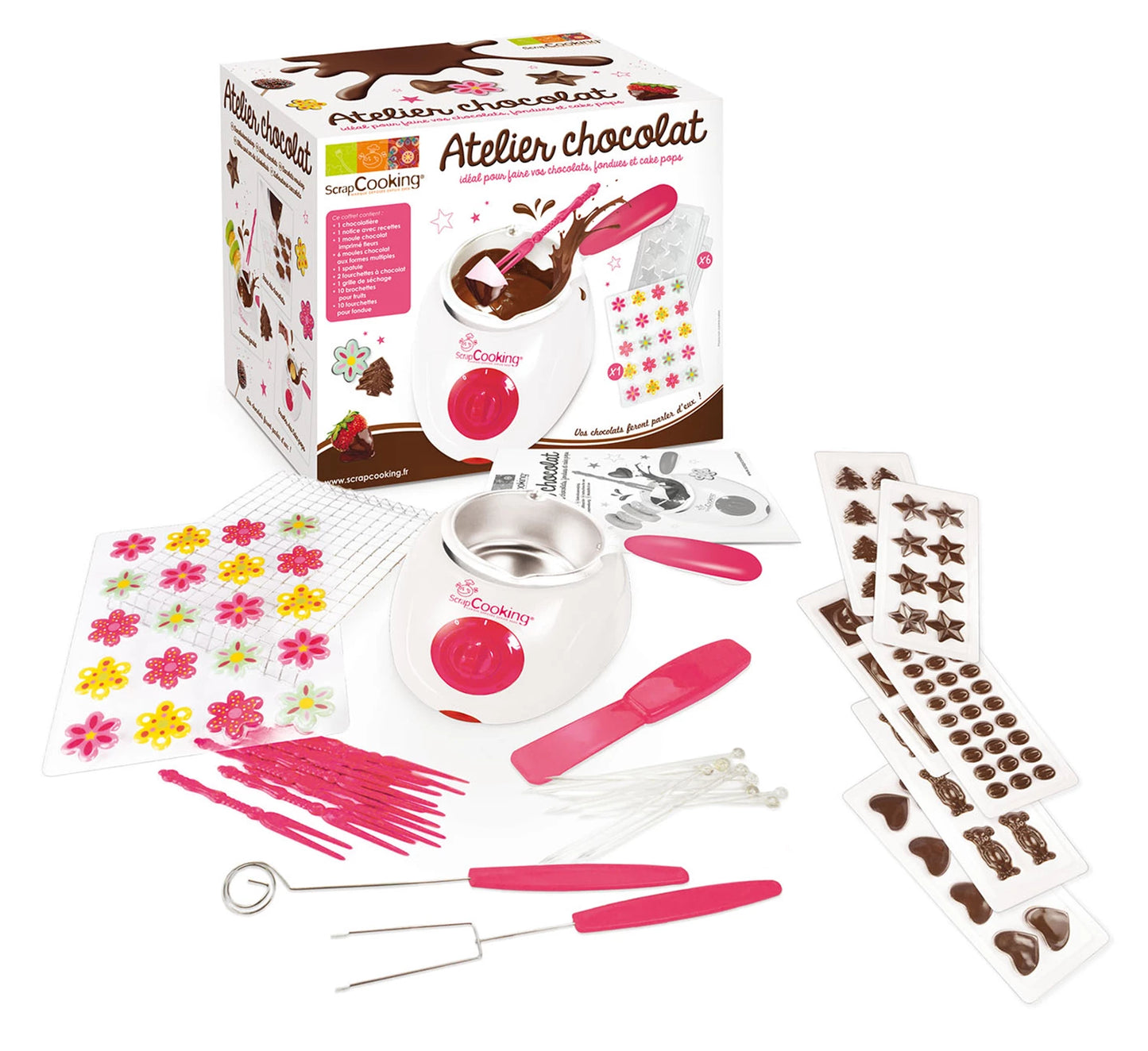 ENSEMBLE ATELIER CHOCOLAT POUR FONDUE AU CHOCOLAT