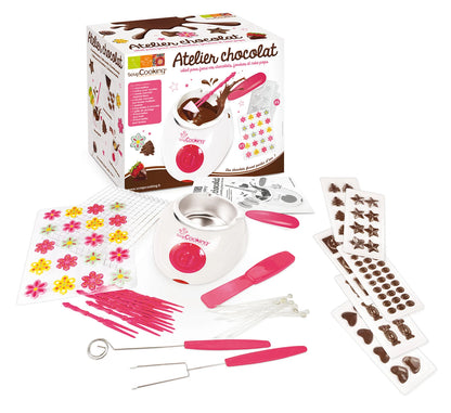 ENSEMBLE ATELIER CHOCOLAT POUR FONDUE AU CHOCOLAT
