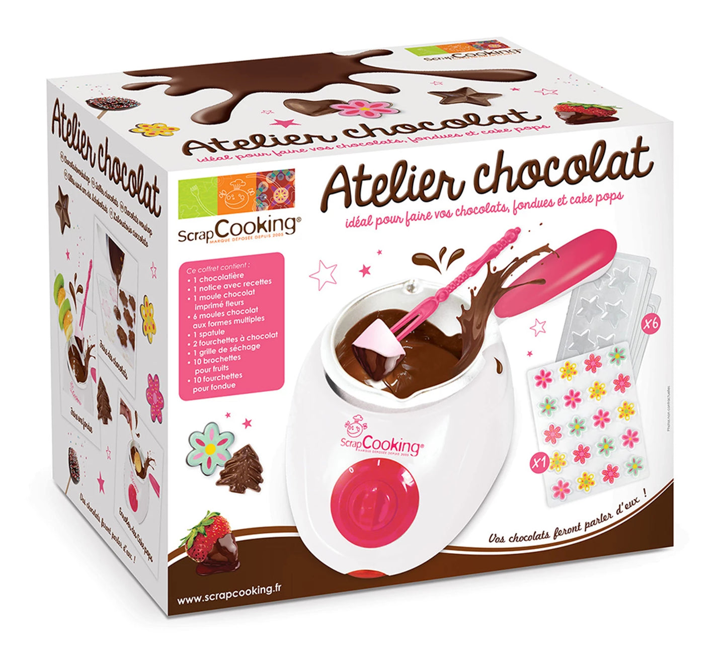 ENSEMBLE ATELIER CHOCOLAT POUR FONDUE AU CHOCOLAT