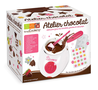 ENSEMBLE ATELIER CHOCOLAT POUR FONDUE AU CHOCOLAT