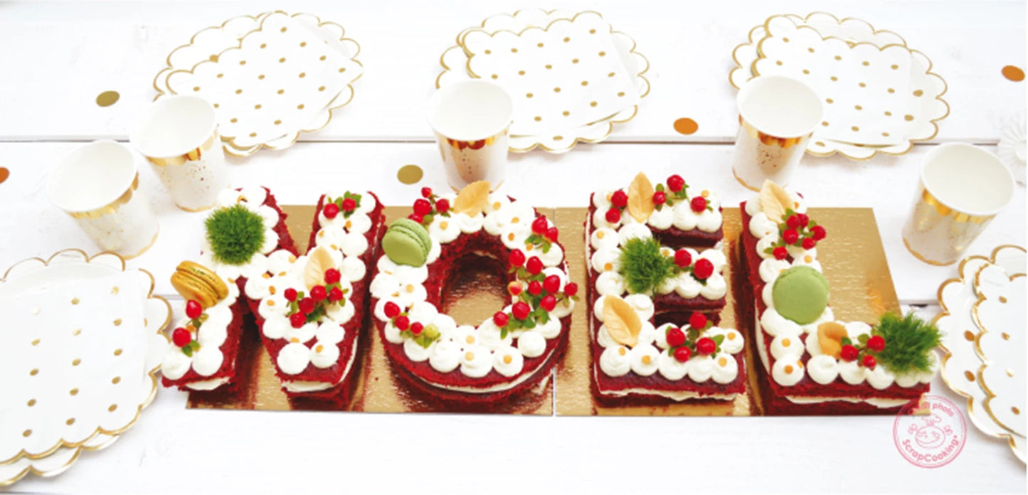 Gâteau lettres de Noël