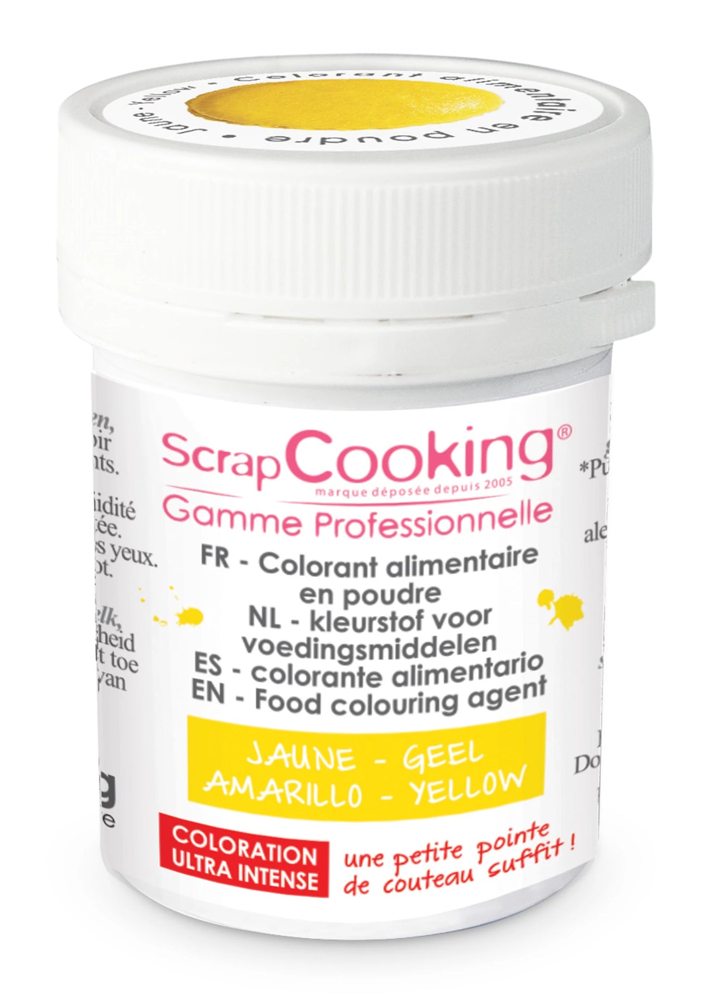 COLORANT ALIMENTAIRE ARTIFICIEL EN POUDRE 5G, JAUNE