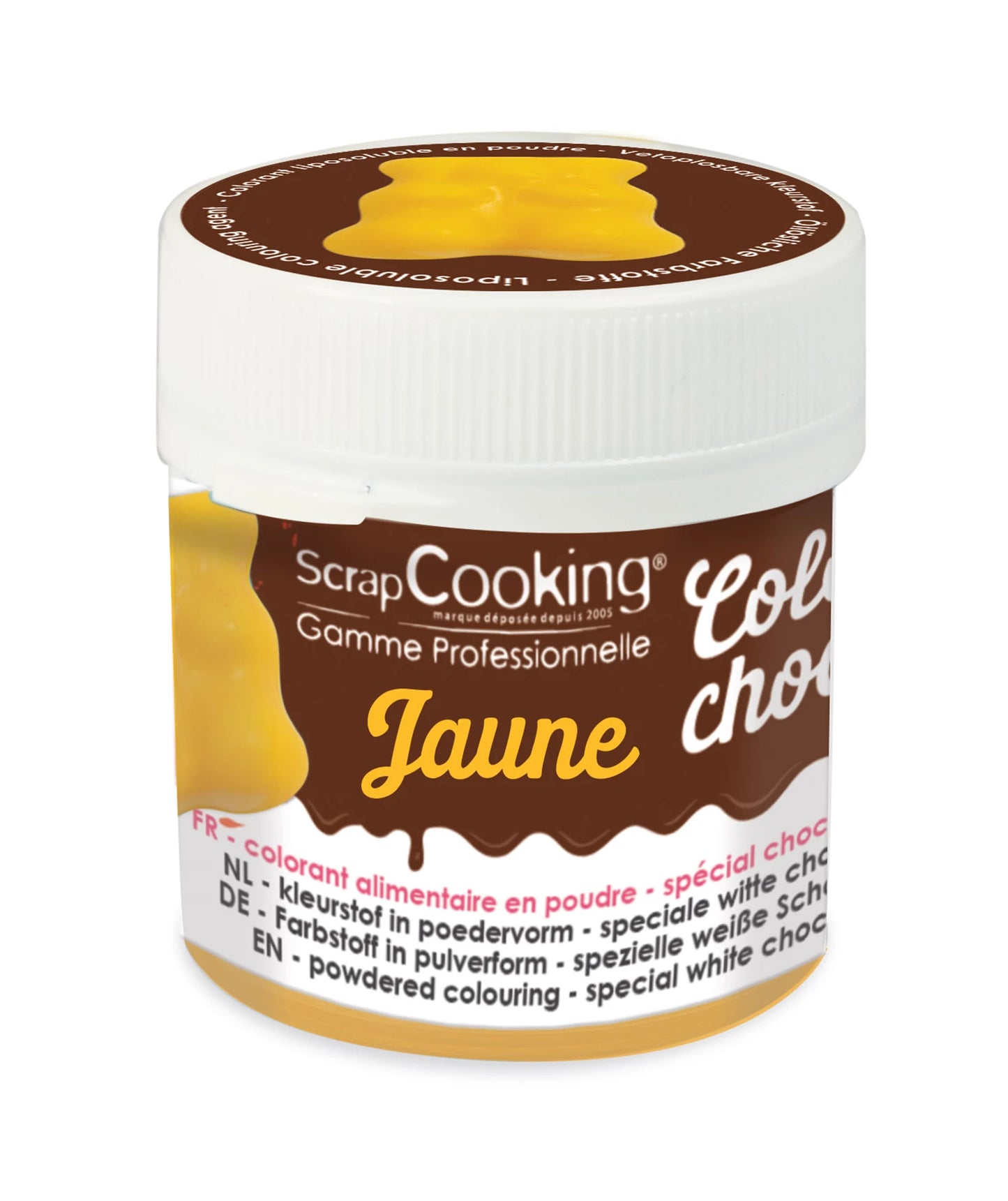 POUDRE DE COULEUR JAUNE CHOCOLAT