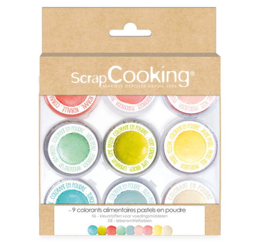 SET DE 9 PIÈCES DE COLORANTS ALIMENTAIRES ARTIFICIELS EN PÂTE