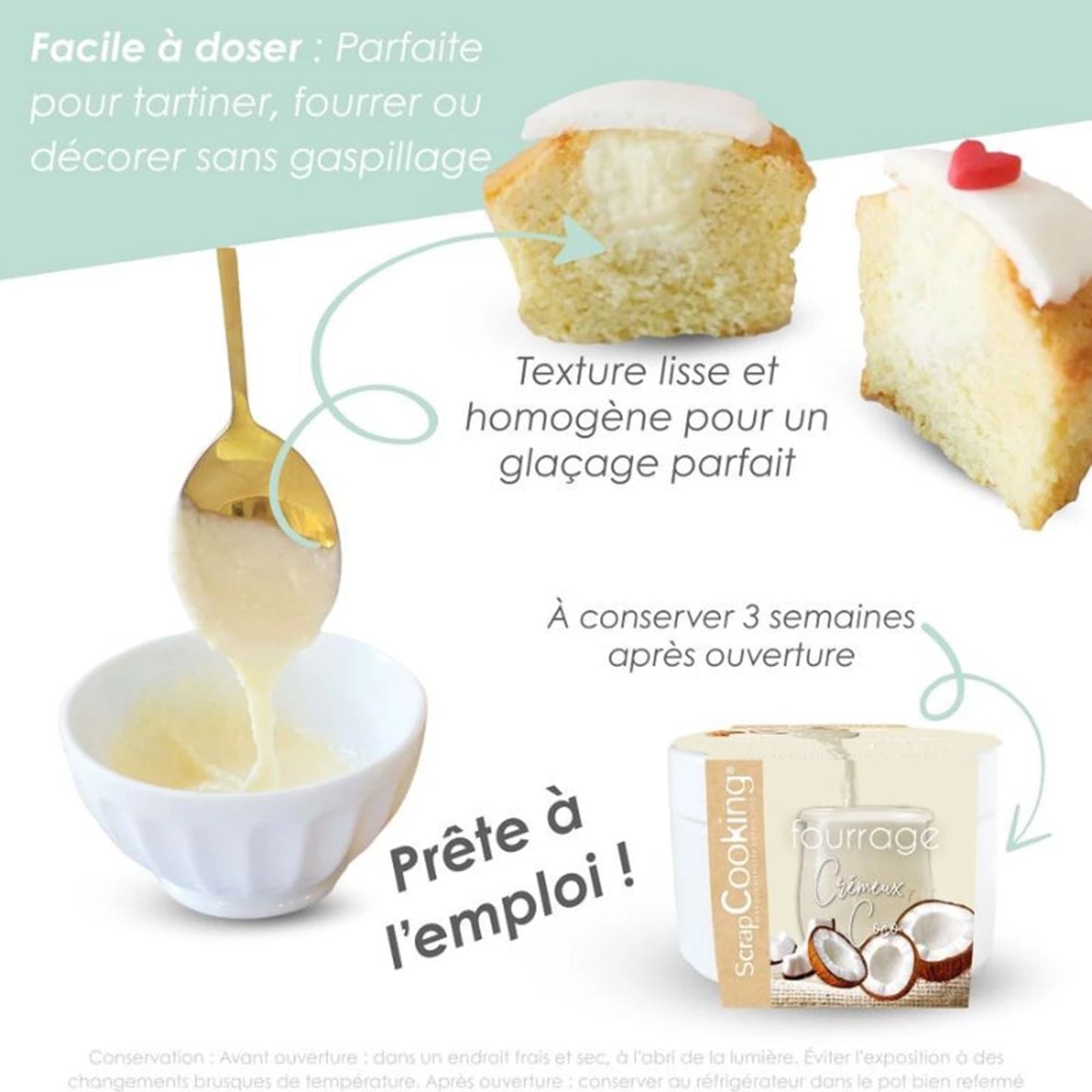 SCRAPCOOKING - CREMIGE KOKOS-PRALINÉPASTE 200G - F/D/I/ML