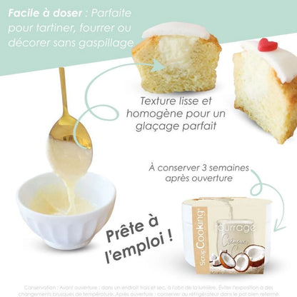 SCRAPCOOKING - CREMIGE KOKOS-PRALINÉPASTE 200G - F/D/I/ML