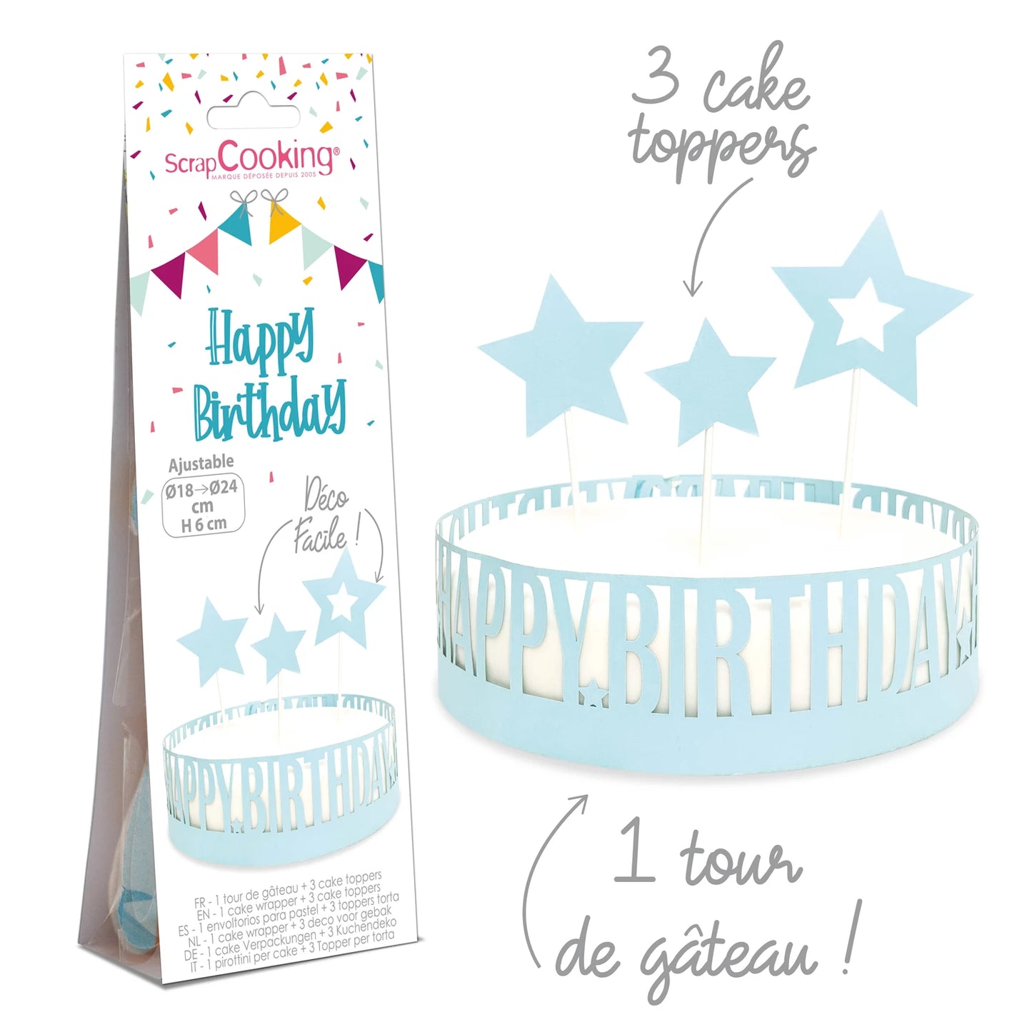 DÉCORATION DE GÂTEAU JOYEUX ANNIVERSAIRE