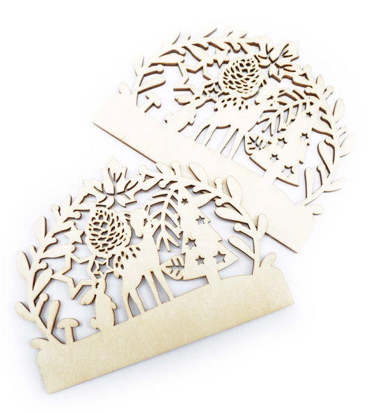 SCRAPCOOKING - 2 PUNTE DI LEGNO FORESTA MAGICA - F/F/D/D/ML
