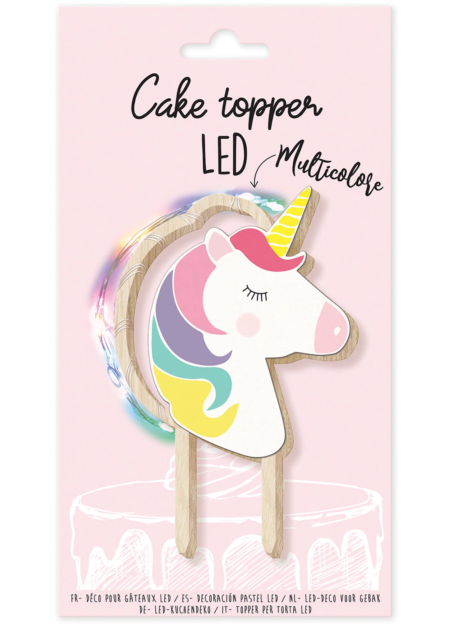 DECORAZIONE PER TORTA CON LIQUORE LED