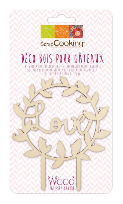 CAKE TOPPER AUS HOLZ AMORE