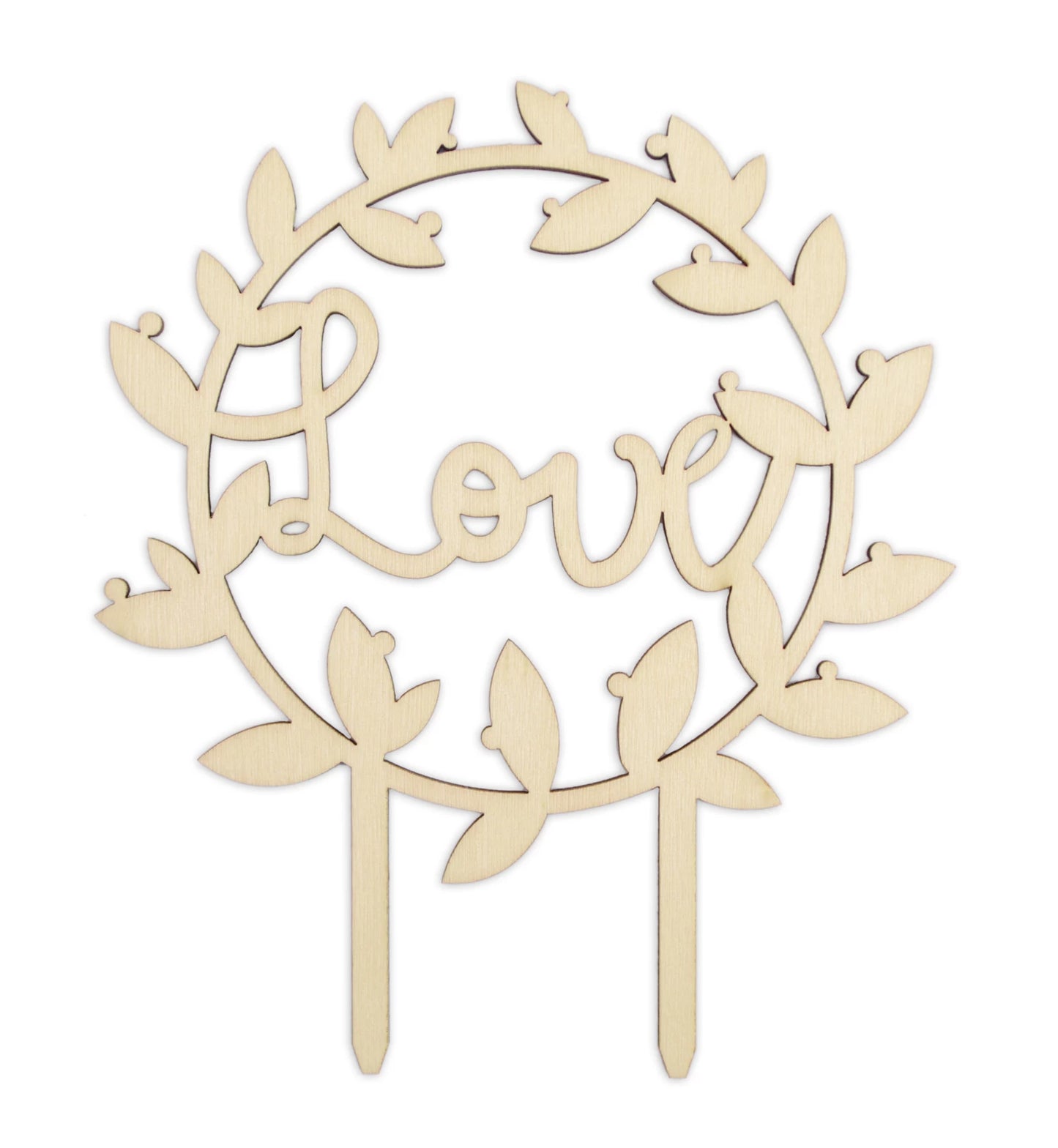 CAKE TOPPER AUS HOLZ AMORE