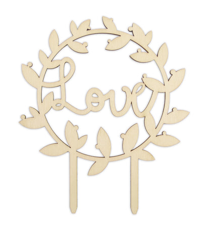 CAKE TOPPER AUS HOLZ AMORE