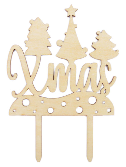 DECORAZIONE PER TORTA IN LEGNO DI NATALE