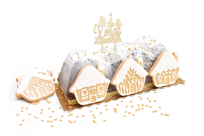DECORAZIONE PER TORTA IN LEGNO DI NATALE