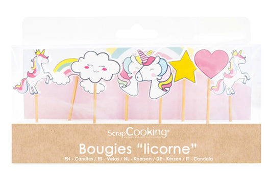 8 BOUGIES LICORNE