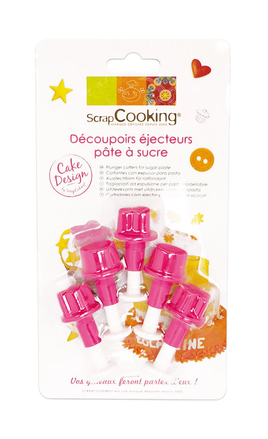 ENSEMBLE DE DÉCOUPES : CŒUR, CERCLE, FLEUR, ÉTOILE, BOUTON