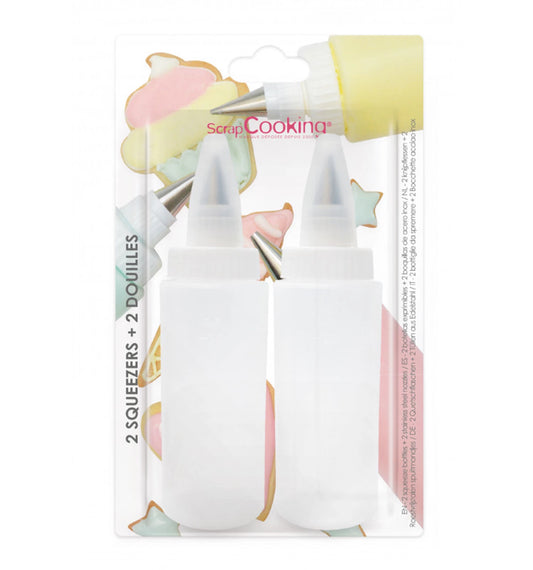 2 FLACONS DISTRIBUTEURS + 2 TUBES PULVÉRISATEURS (2 MM / 4 MM)