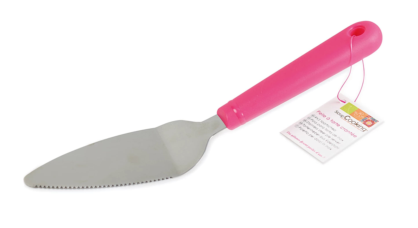 PALA PER TORTA, ROSA, ACCIAIO INOX