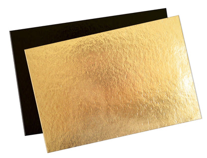PORTA TORTE RETTANGOLARI, 5 PEZZI, ORO/NERO, 20X30CM