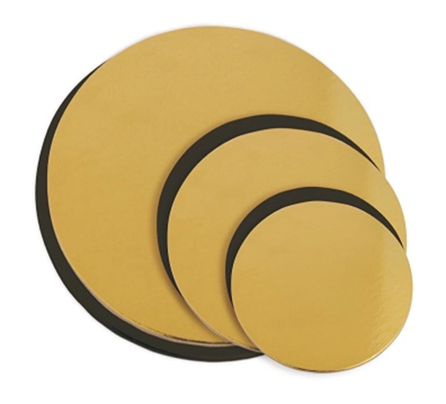LOT DE 6 SUPPORTS À GÂTEAUX OR/NOIR 14/18/22
