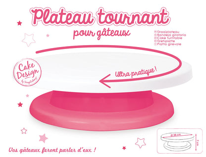 PRÉSENTOIR À GÂTEAU EXTENSIBLE, DIAMÈTRE 28 CM