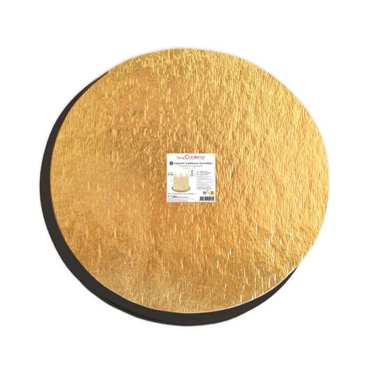 4 TORTENSTÄNDER GOLD/SCHWARZ 30 CM