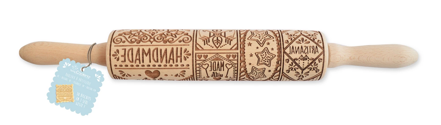 ROULEAU EN BOIS POUR IMPRESSION FAIT MAISON 39 CM