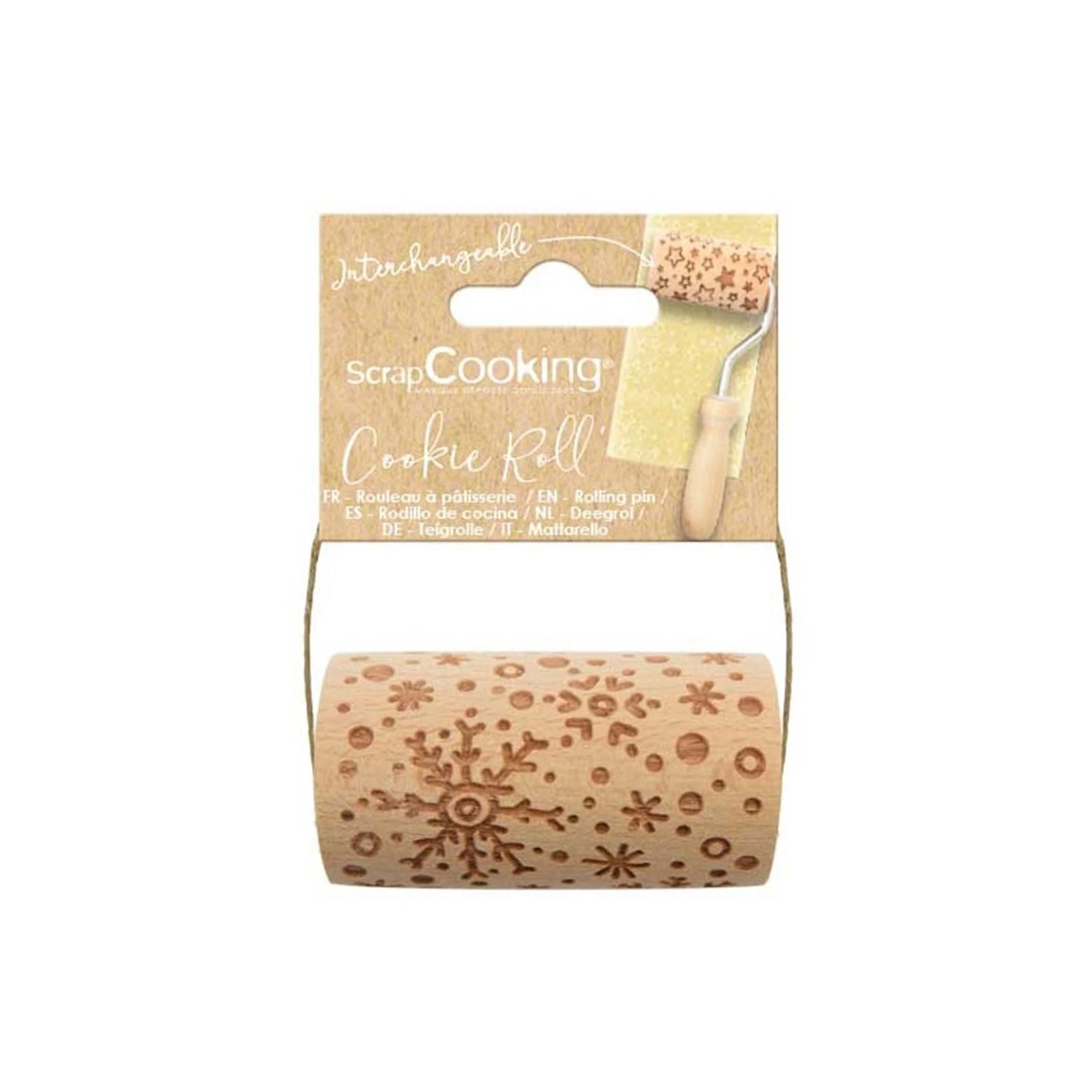 MINI ROULEAU EN BOIS FLOCON
