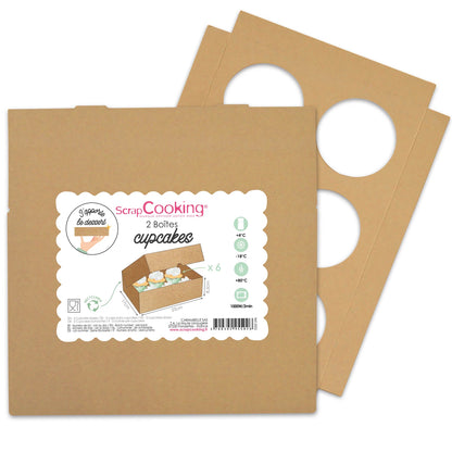 BOÎTE POUR 2 CUPCAKES 17X25X8,5 CM