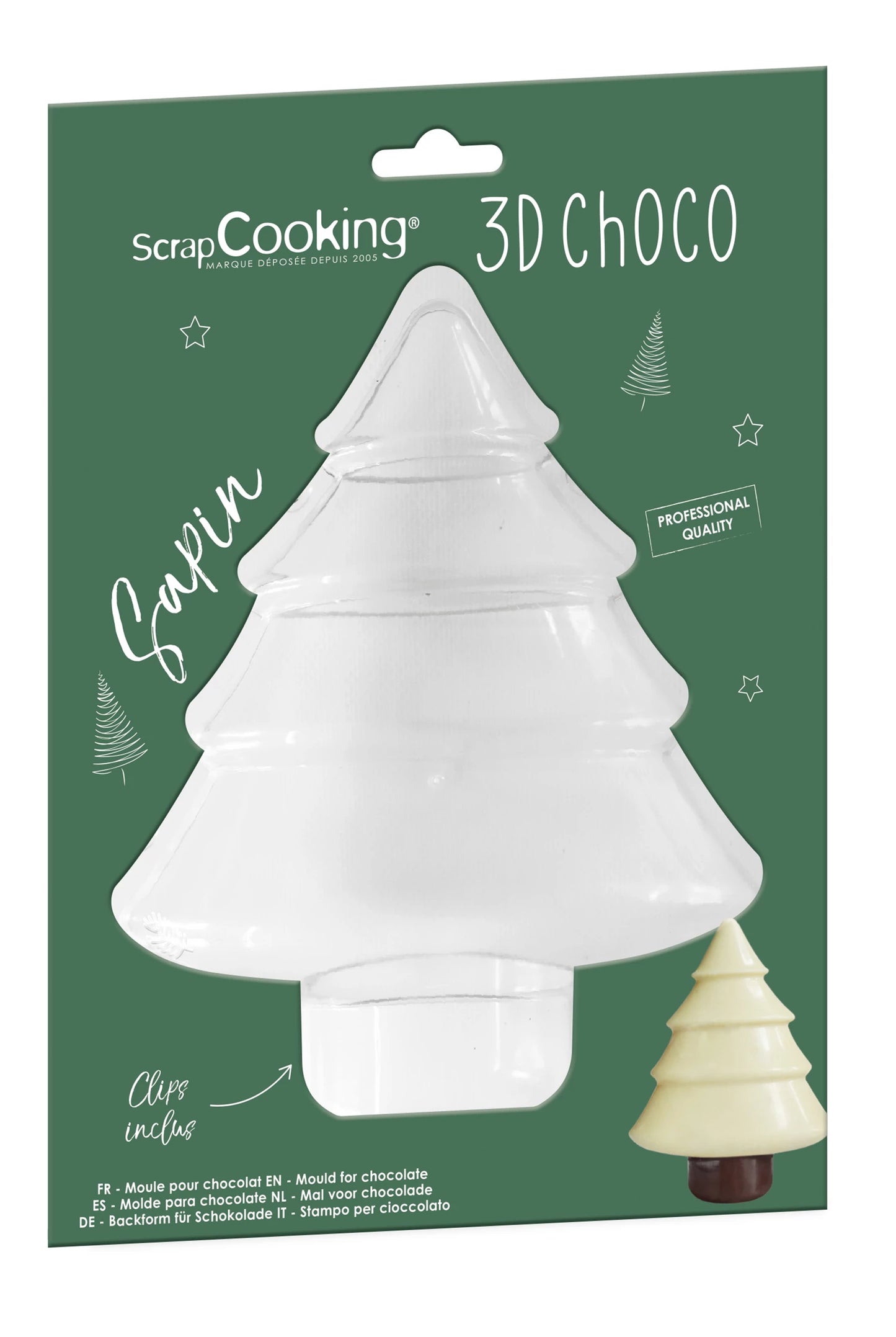 MOULE À CHOCOLAT PROFESSIONNEL 3D EN FORME DE SAPIN DE NOËL