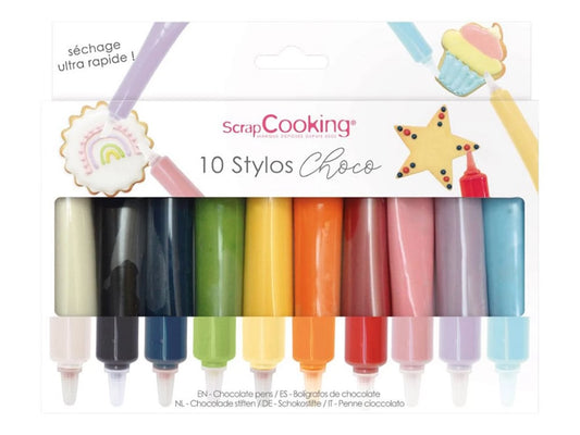 SET DE 10 TAMPONS EN CHOCOLAT