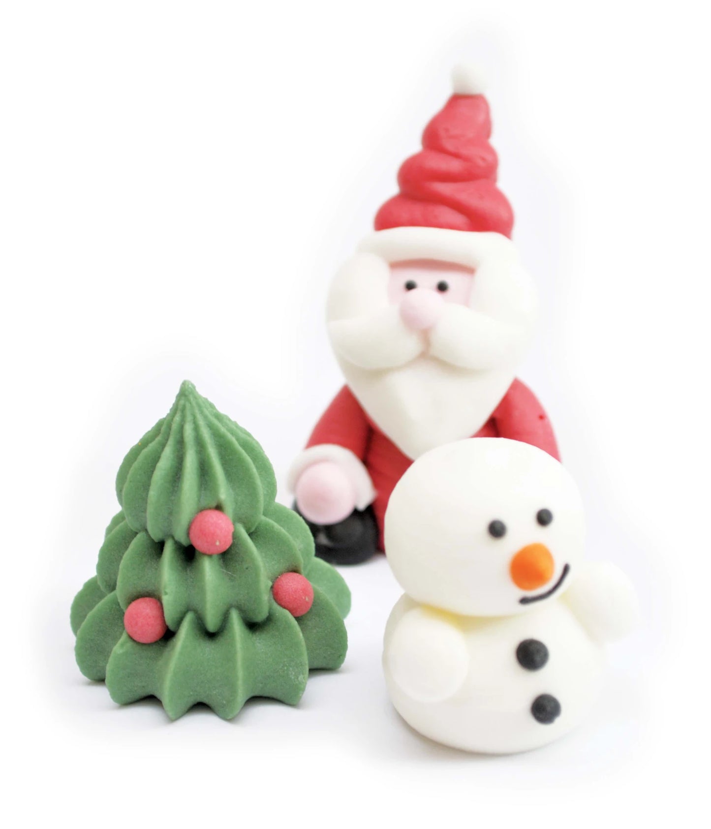FIGURE DI ZUCCHERO 3D NATALE 3 PEZZI