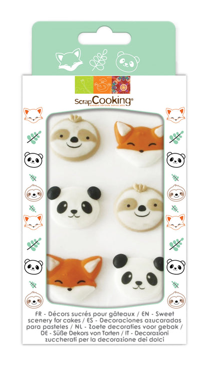 ZUCKERFIGUREN, WILDE TIERE 6 ST.