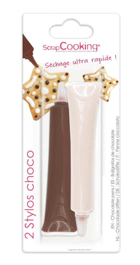 2 BÂTONNETS DE CHOCOLAT, CHOCOLAT BLANC ET AU LAIT, 2 X 25 G