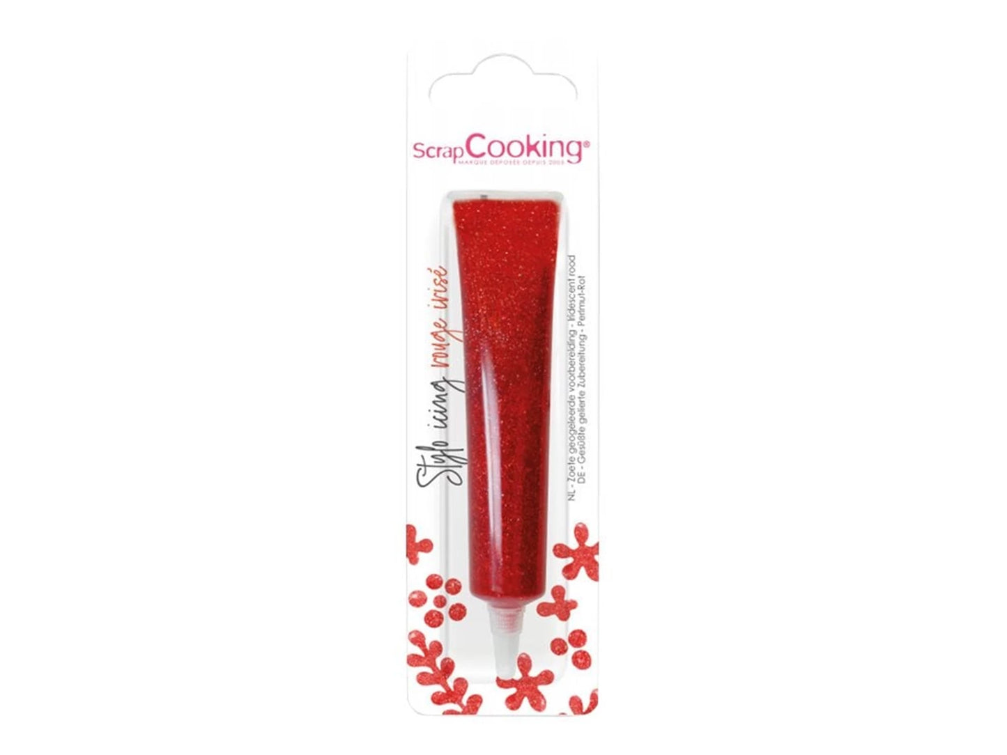 PENNA DI ZUCCHERO A VELO ROSSA SCINTILLANTE 26 G