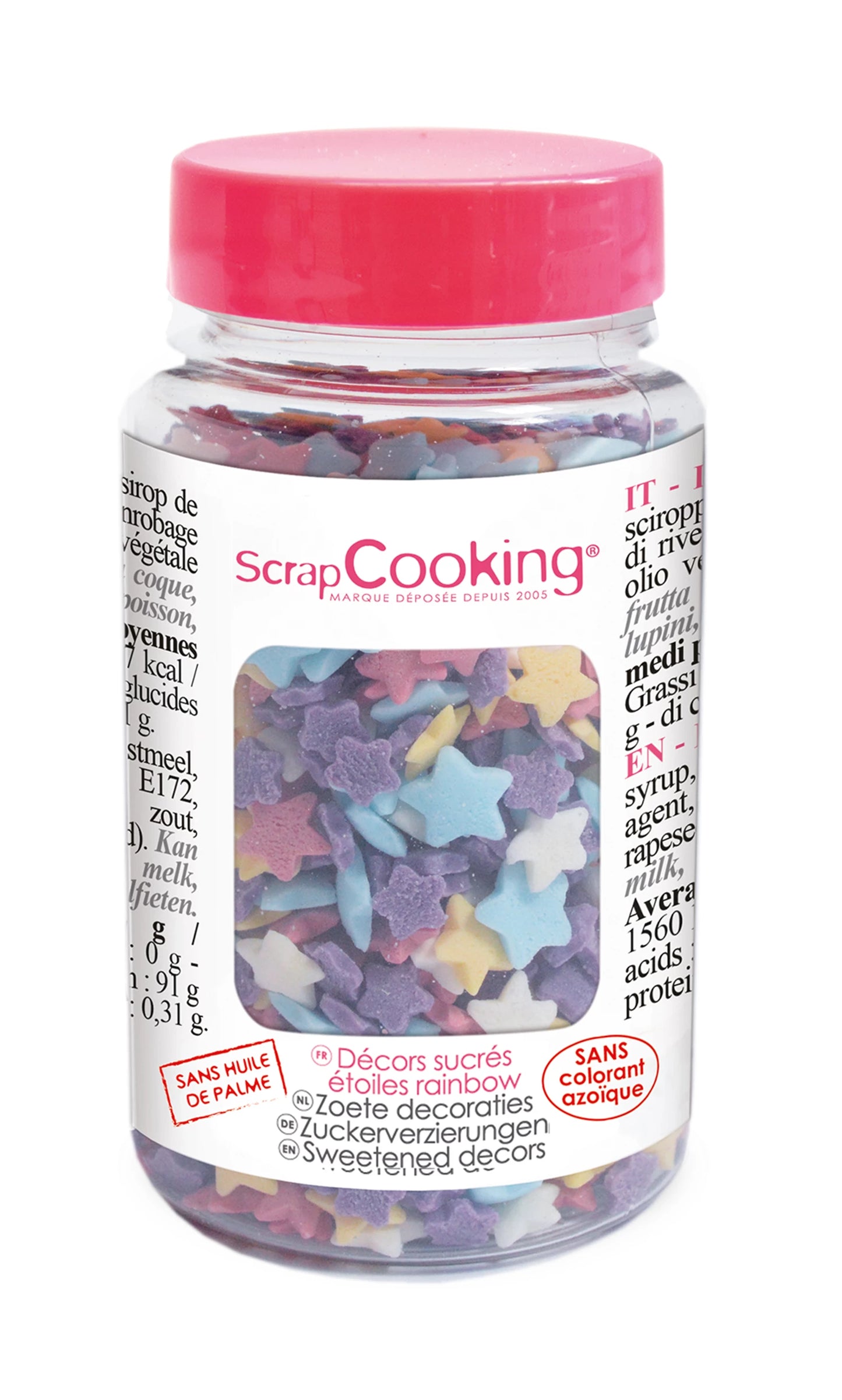 DECORAZIONI IN ZUCCHERO STELLE ARCOBALENO 55G
