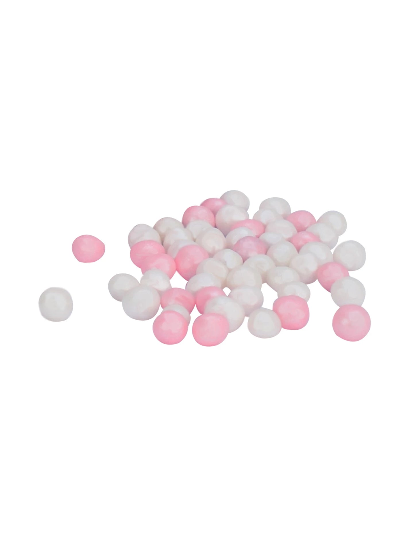 PERLES DE SUCRE DÉCORATIVES BLANCHES/ROSES 55 G