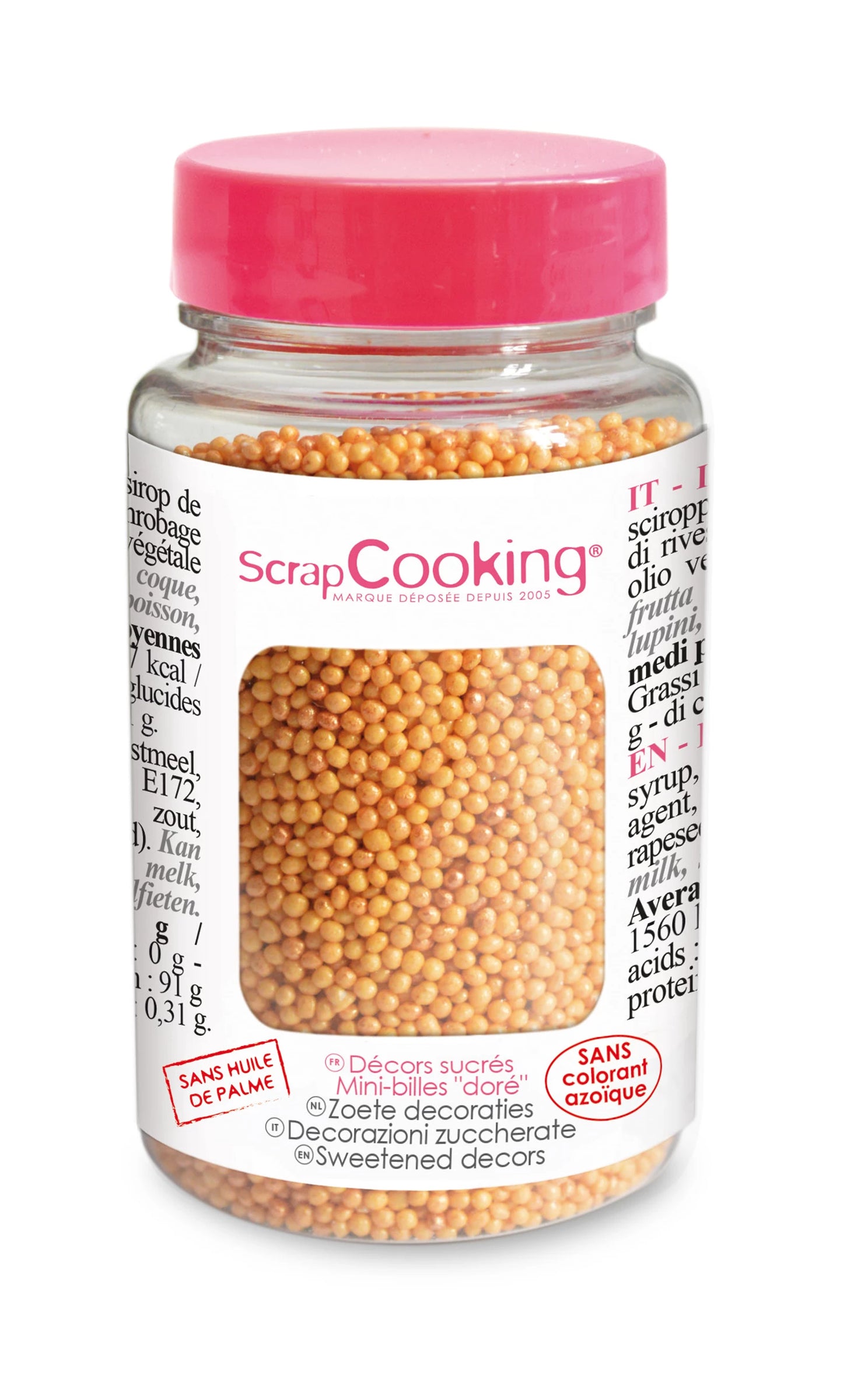 MINI DEKOKUGELN AUS ZUCKER GOLD 80G