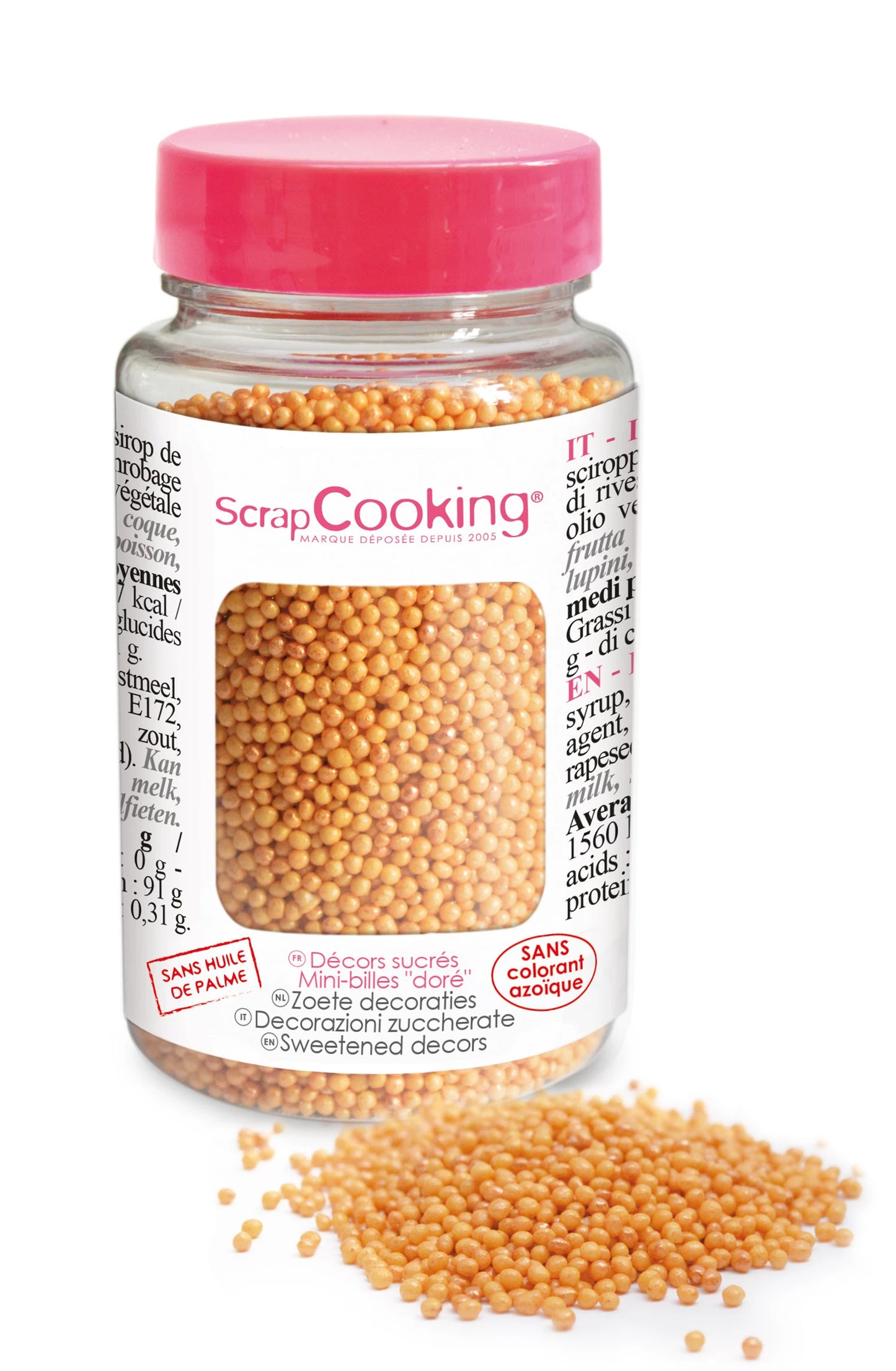 MINI DEKOKUGELN AUS ZUCKER GOLD 80G