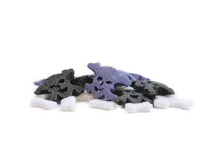 DECORAZIONE DI ZUCCHERO OSSA DI VETRO/TESCHIO 50G
