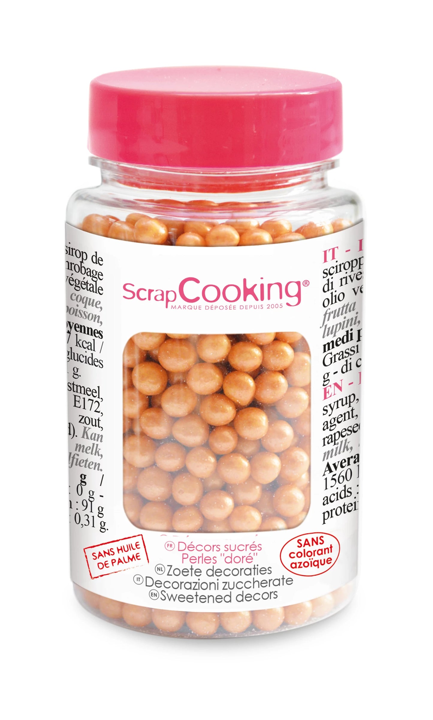 DEKORATIVE ZUCKERPERLEN GOLD 55 G