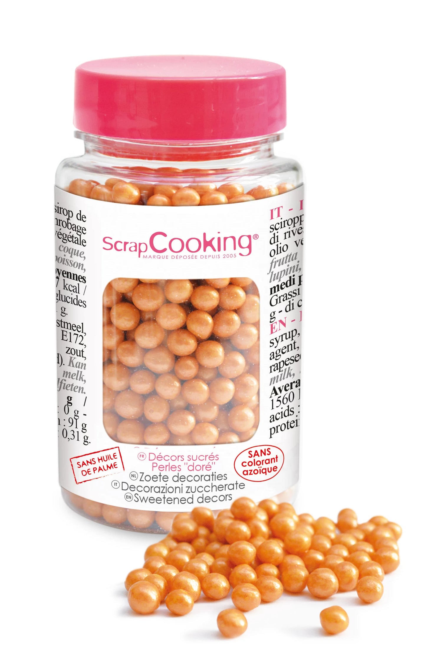 DEKORATIVE ZUCKERPERLEN GOLD 55 G