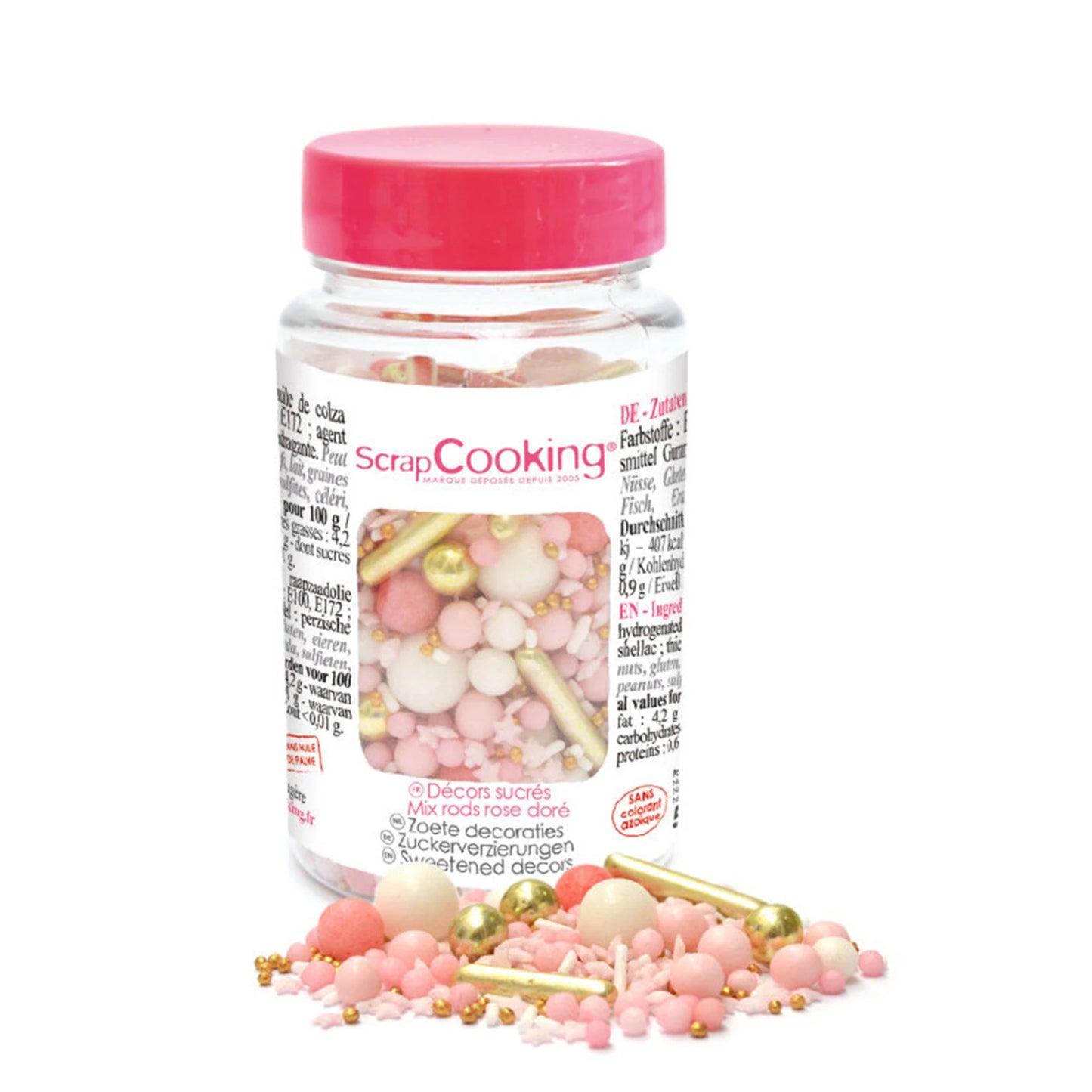 DECOR SUCRES MIX STICKS ROSE DORE 70G