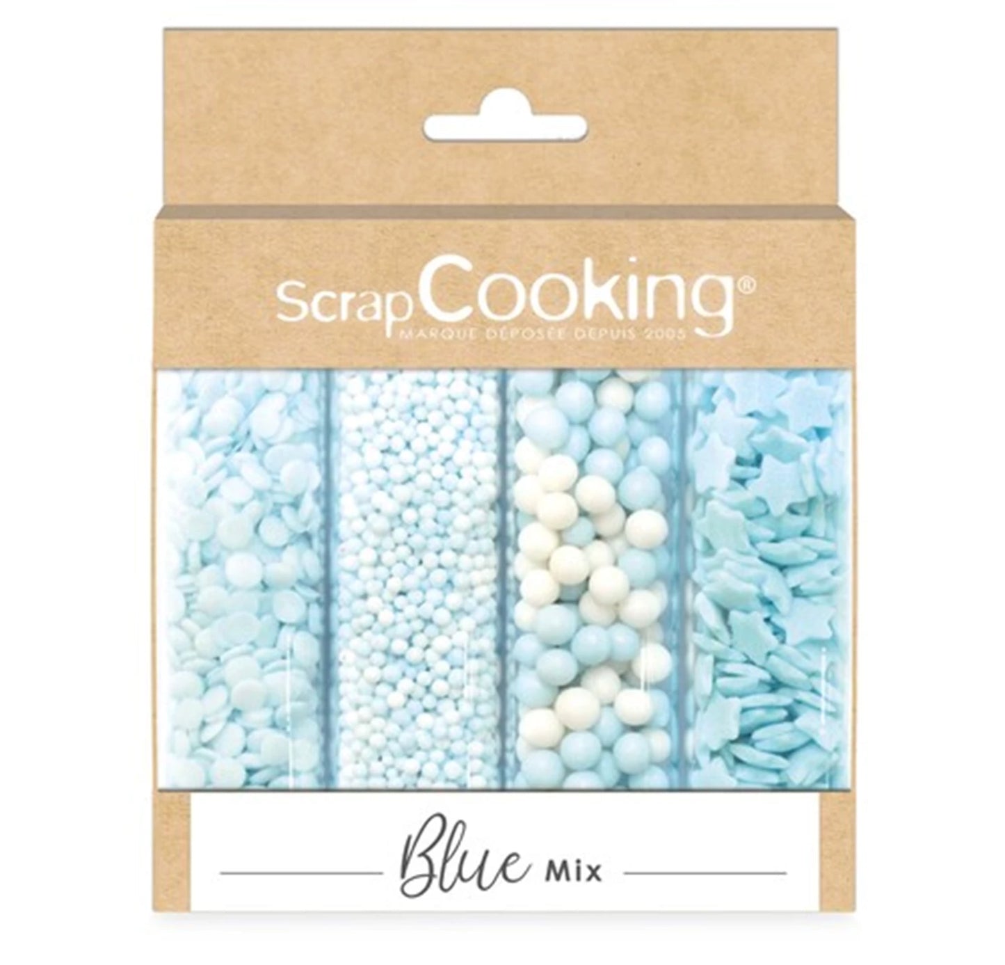 LOT DE 4 DÉCORATIONS EN SUCRE - MÉLANGE BLEU - 64G
