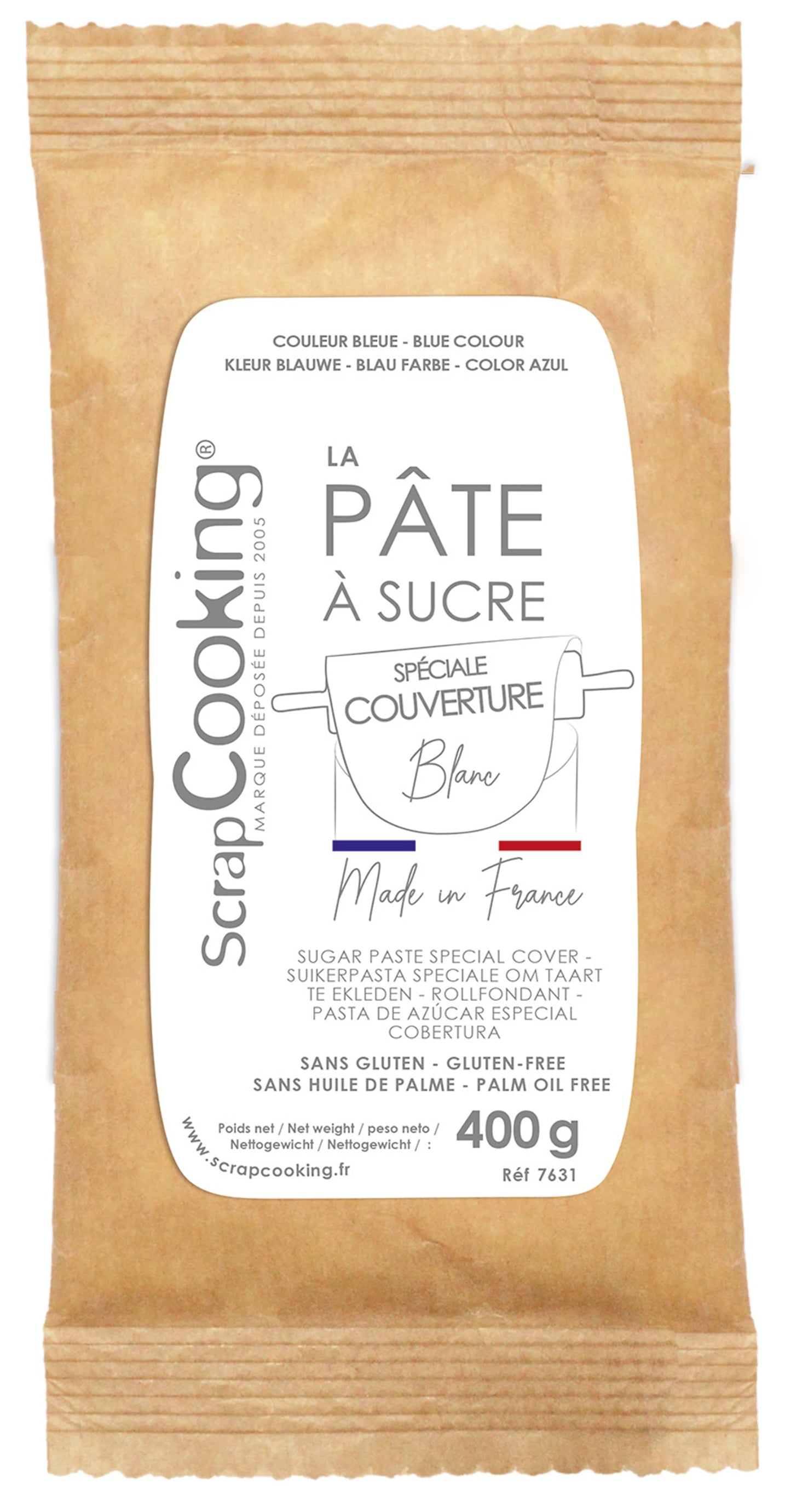 PÂTE À SUCRE DE COUVERTURE BLANCHE 400G