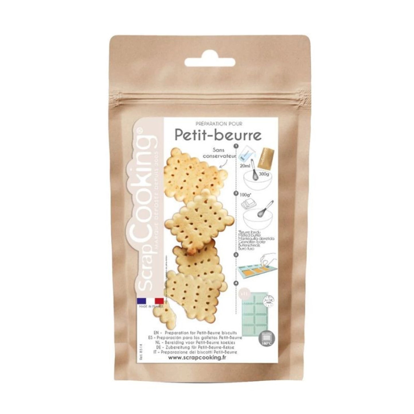 SCRAPCOOKING - FERTIGMISCHUNG FÜR PETIT-BEURRE-KEKSE 300 G - F/D/I/ML