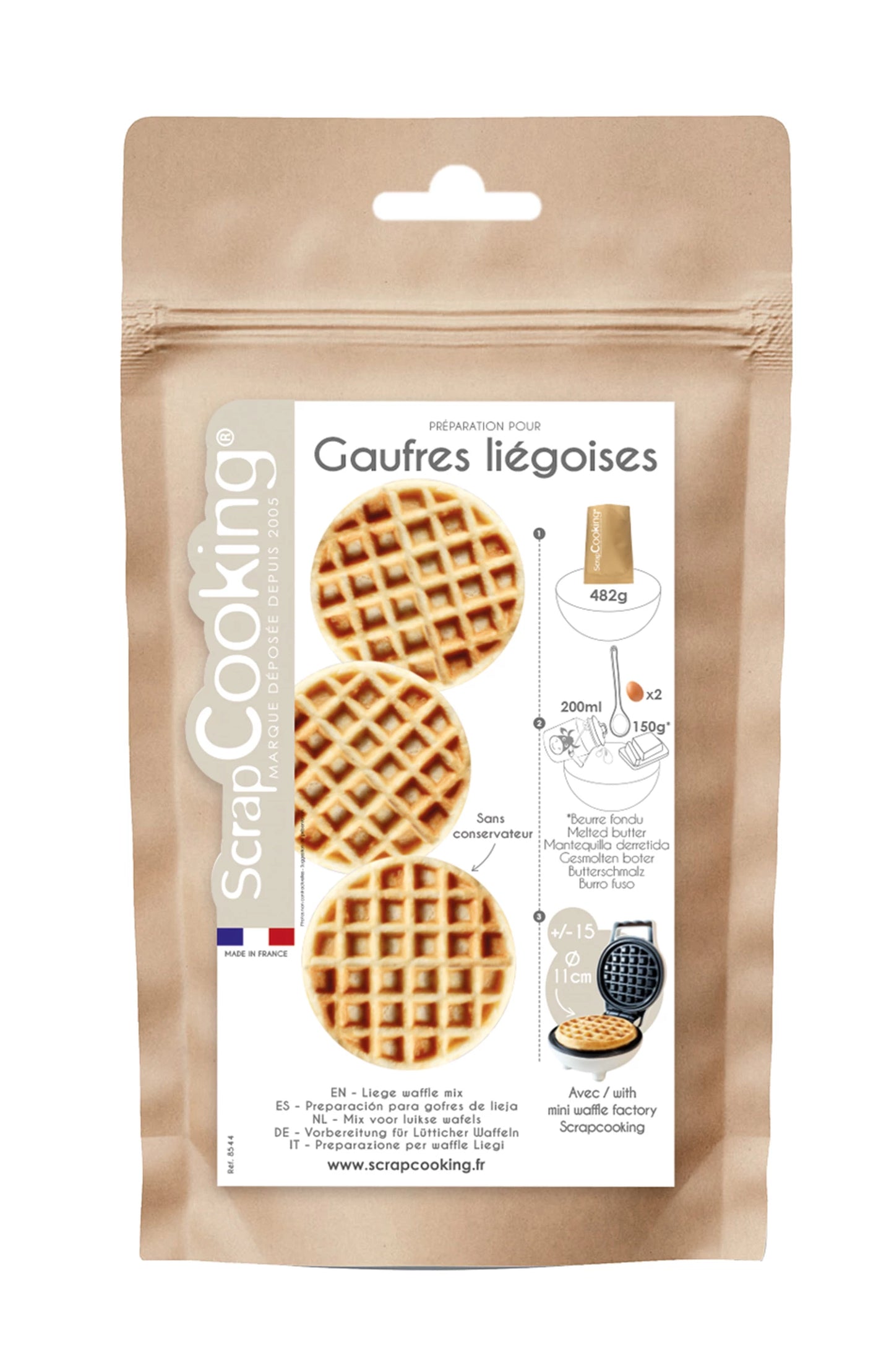 ZUBEREITUNG LÜTTICHER WAFFELN 480GR