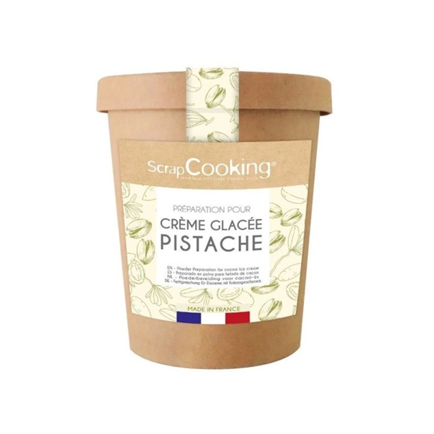 SCRAPCOOKING - PRÉPARATION POUR GLACE PRÊTE À L'EMPLOI, PISTACHE, 185 G - F/D/I/ML