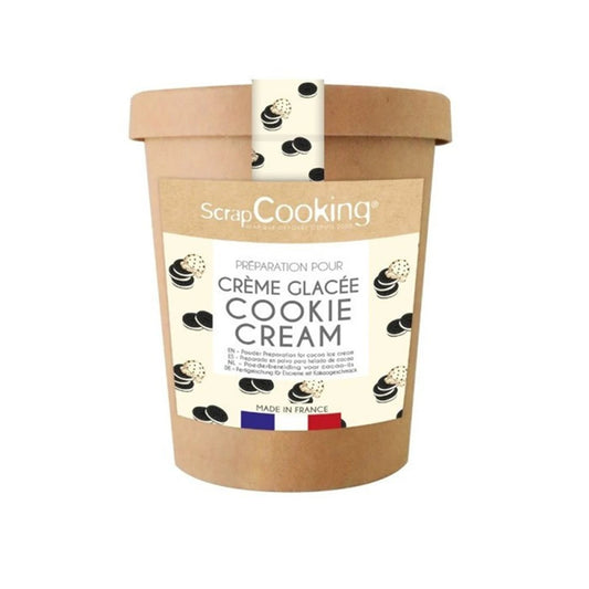 SCRAPCOOKING - PREPARATO PRONTO ALL'USO PER GELATO, GUSTO BISCOTTI E CREMA, 185 G - F/D/I/ML